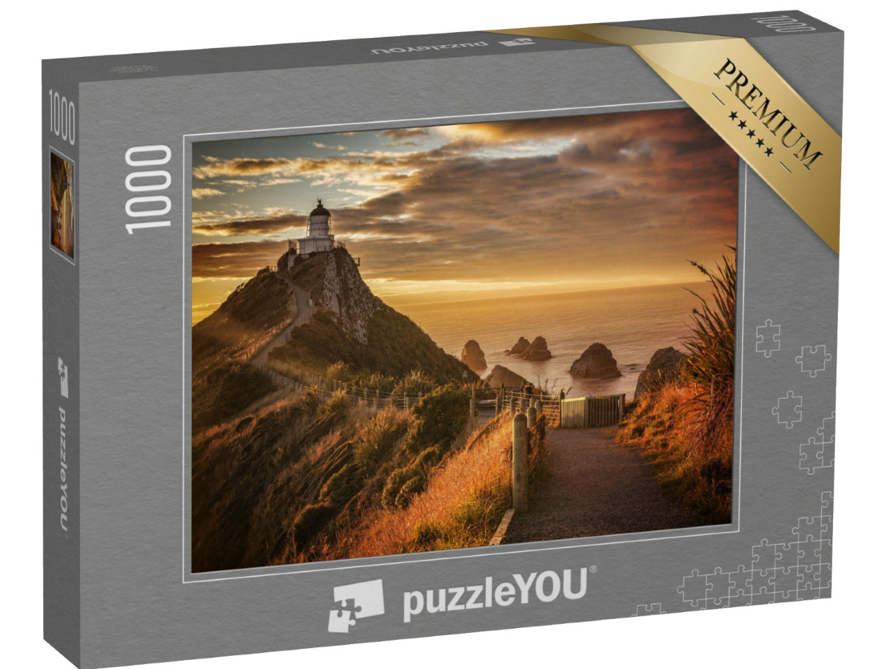 puzzle 1000 dílků „Atmosférický východ slunce na Nugget Point v Otagu na Novém Zélandu“