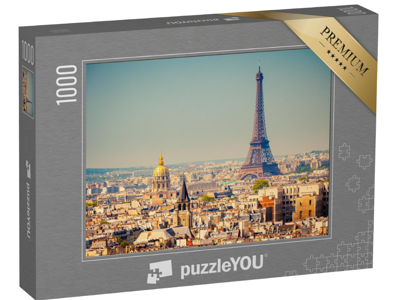 puzzle 1000 dílků „Pohled na Eiffelovu věž, Paříž, Francie“