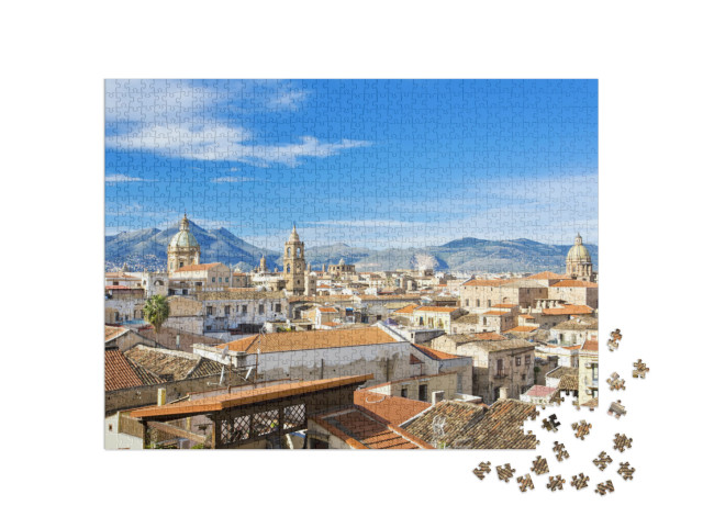 puzzle 1000 dílků „Nad střechami Palerma“