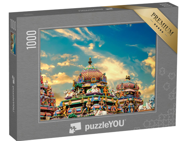 puzzle 1000 dílků „Obrázek barevné Gopura v Tamil Nadu, Indie“