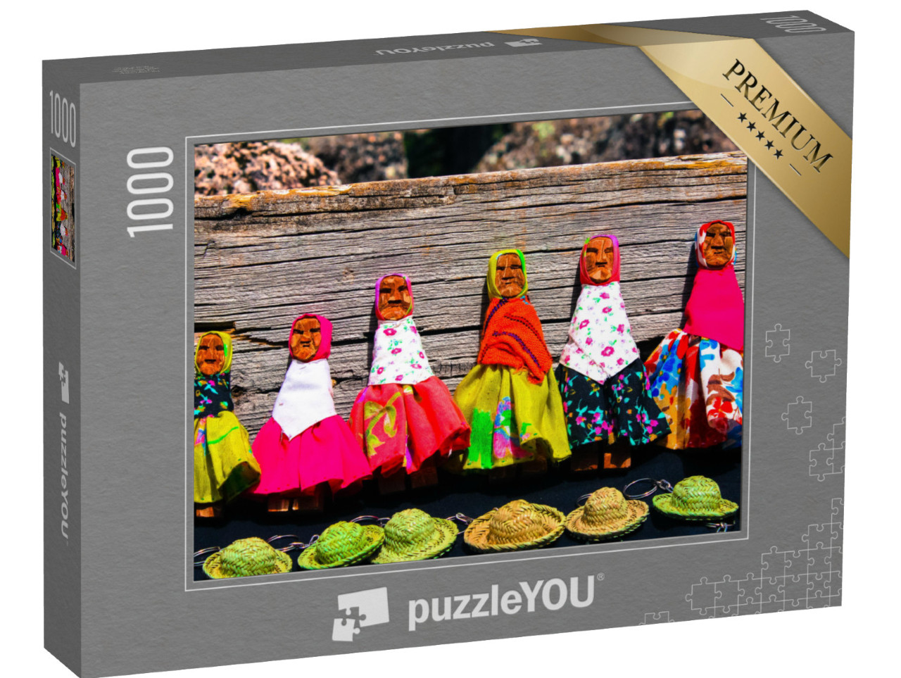 puzzle 1000 dílků „Barevné umění a řemesla z Mexika“