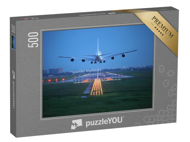 puzzle 500 dílků „Přistání osobního letadla v cílové destinaci“