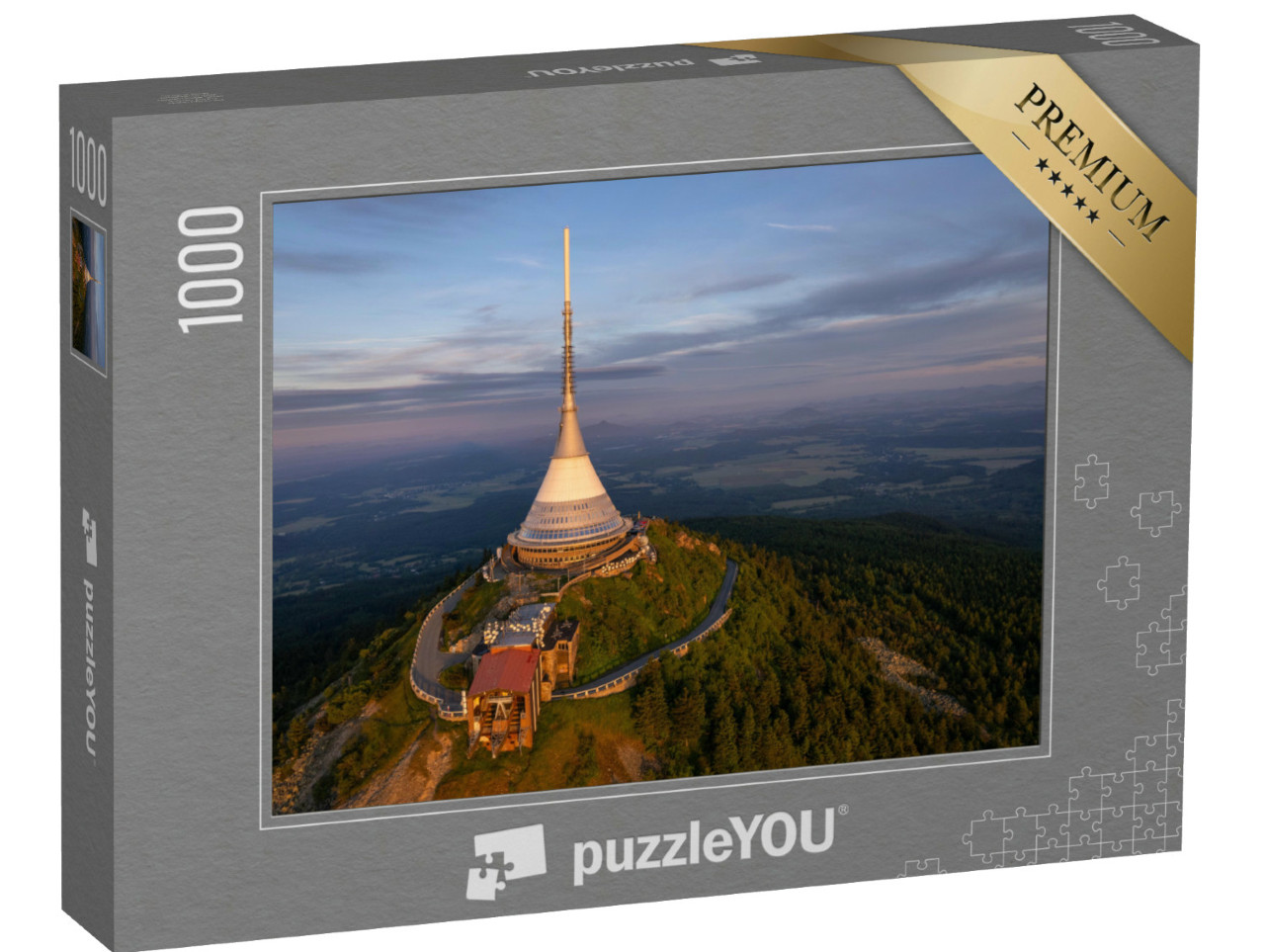 puzzle 1000 dílků „Rozhledna Ještěd, Česká republika“