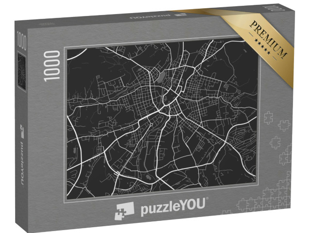 puzzle 1000 dílků „Vektorová ilustrace: Mapa města Chemnitz“
