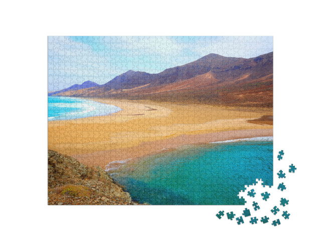 puzzle 1000 dílků „Pláž Barlovento, Fuerteventura, Kanárské ostrovy, Španělsko“