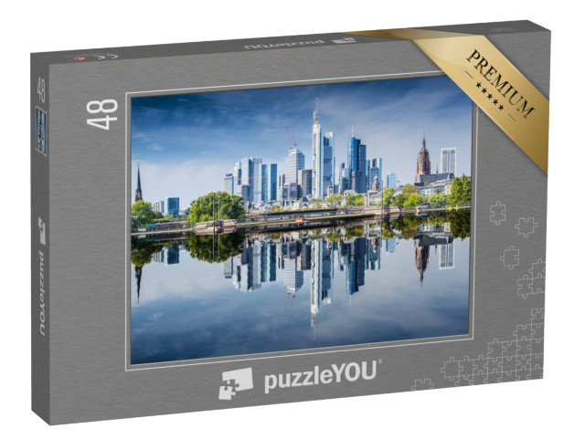 puzzle 48 dílků „Panorama Frankfurtu nad Mohanem, Německo“
