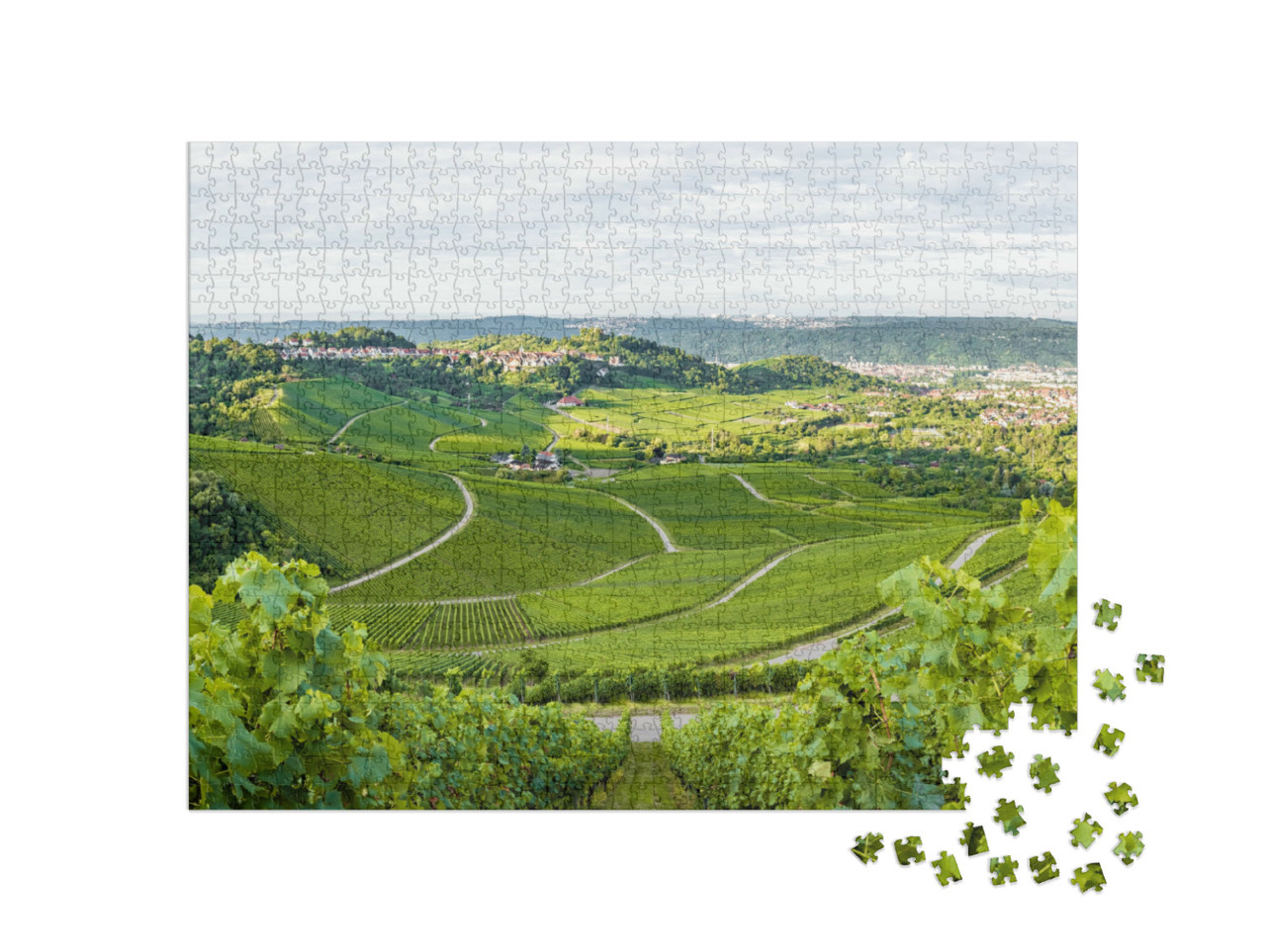 puzzle 1000 dílků „Vinice ve Stuttgartu na Kappelbergu“