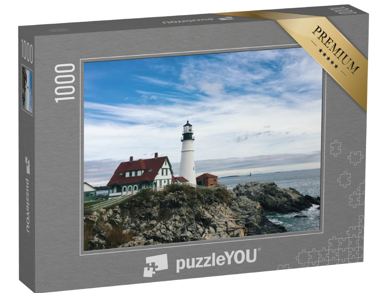 puzzle 1000 dílků „Maják Portland Headlight, Port Elizabeth, Maine“