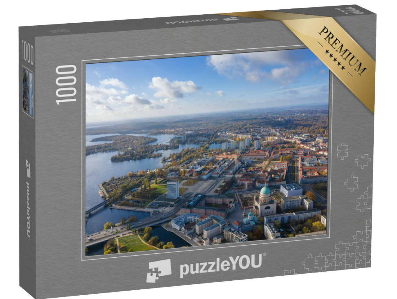 puzzle 1000 dílků „Letecký pohled na Postupim, Německo“