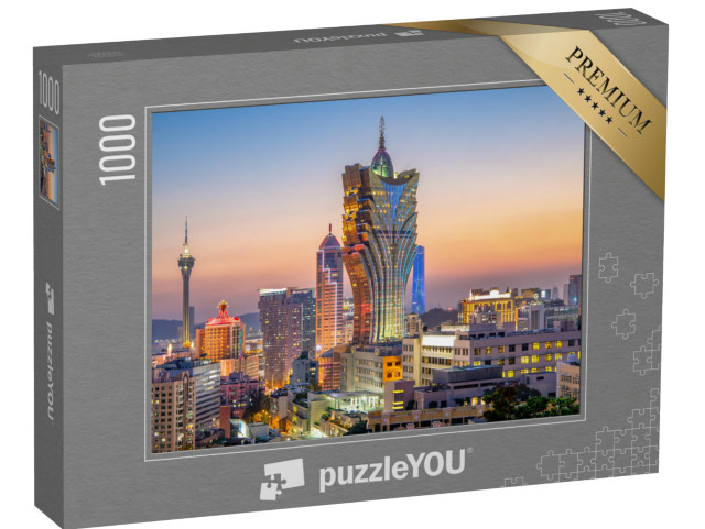 puzzle 1000 dílků „Noční panorama Macaa“