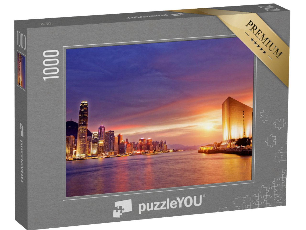 puzzle 1000 dílků „Klidná atmosféra nad Hongkongem při západu slunce“