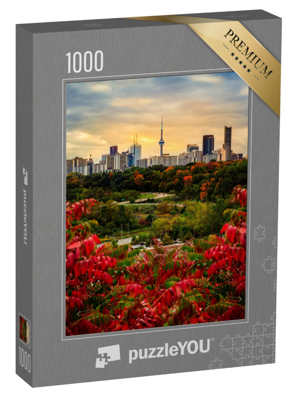 puzzle 1000 dílků „Toronto na podzim při západu slunce“