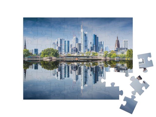 puzzle 48 dílků „Panorama Frankfurtu nad Mohanem, Německo“