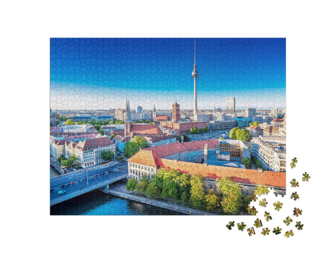 puzzle 1000 dílků „Panoramatický pohled na centrum Berlína, Německo“