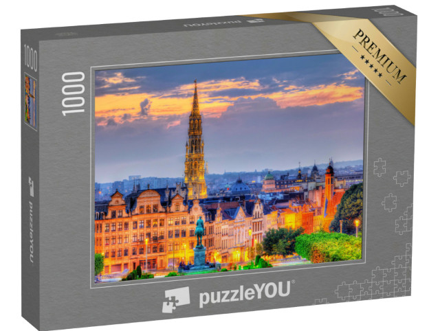 puzzle 1000 dílků „Brusel večer, Belgie“