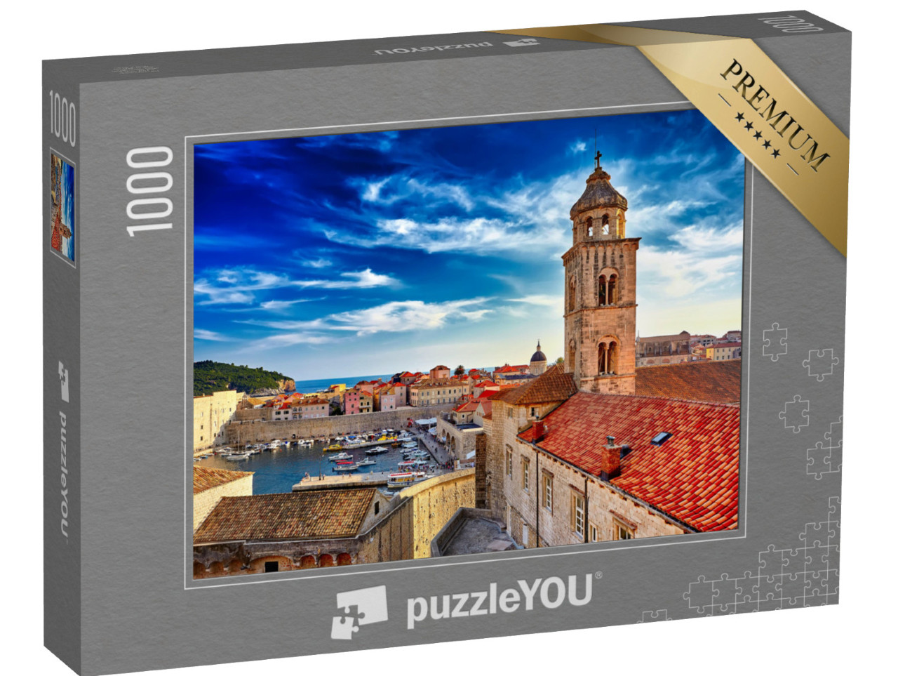 puzzle 1000 dílků „Staré město Dubrovník při západu slunce, Chorvatsko“