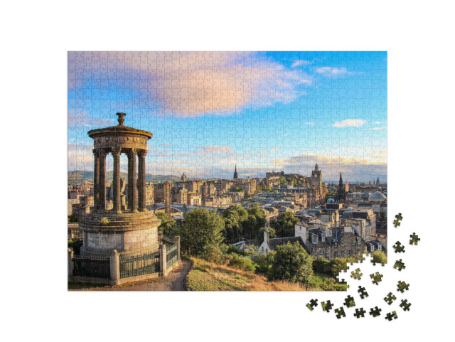 puzzle 1000 dílků „Edinburské panorama: Pohled z Calton Hill“