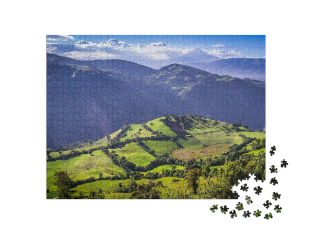 puzzle 1000 dílků „Odpolední světlo v oblasti Riobamba, Ekvádor“