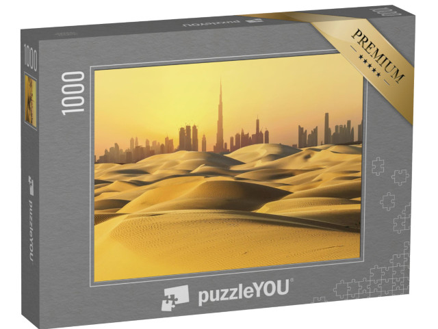 puzzle 1000 dílků „Dubajské panorama: poušť při západu slunce“