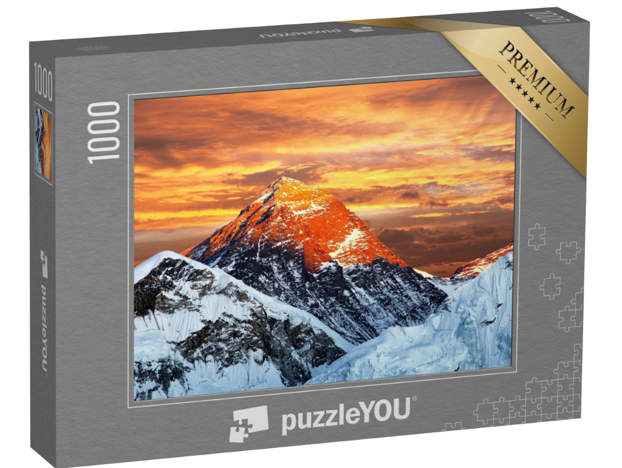 puzzle 1000 dílků „Večerní obloha na Mount Everestu, Národní park Sagarmatha, Nepál“