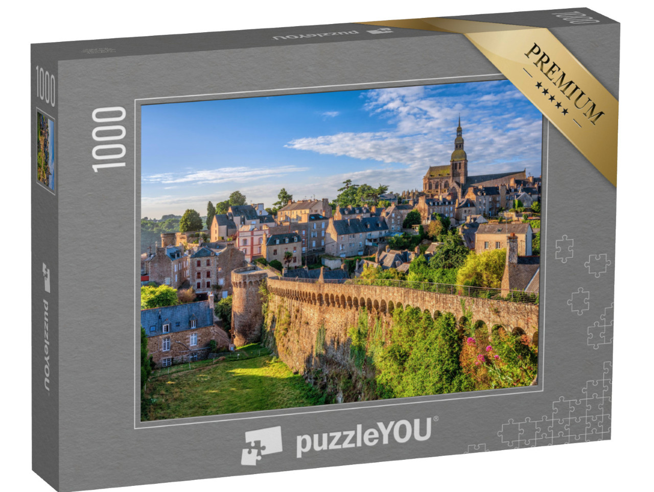 puzzle 1000 dílků „Historické opevněné centrum města Dinan, Bretaň, Francie“