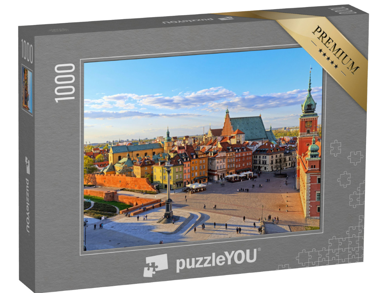 puzzle 1000 dílků „Pohled na Varšavu se Starým městem, Polsko, shora“