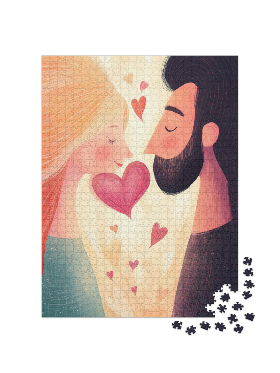 puzzle 1000 dílků „Valentýn plný lásky“