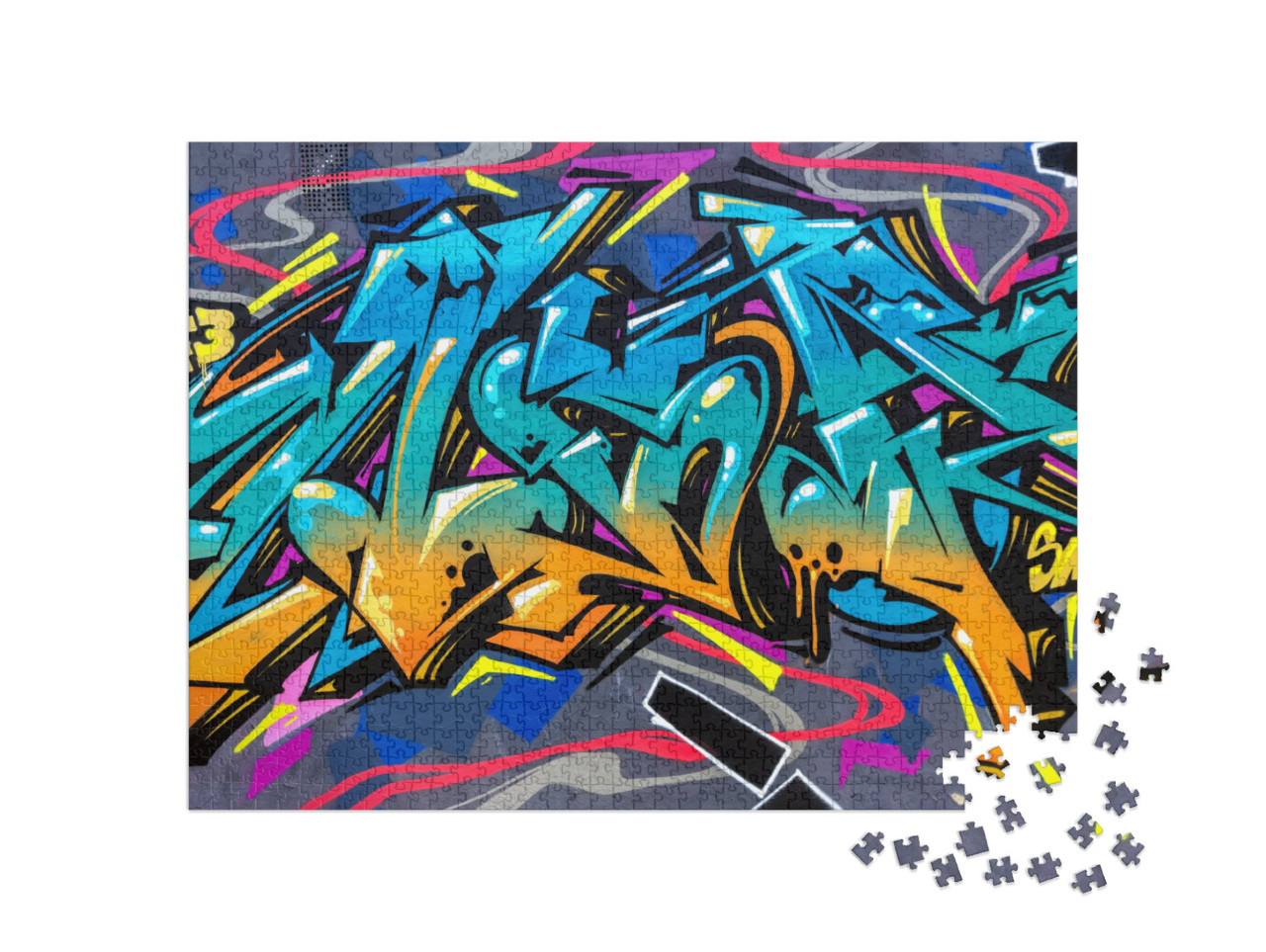 puzzle 1000 dílků „Graffiti umění Street art“