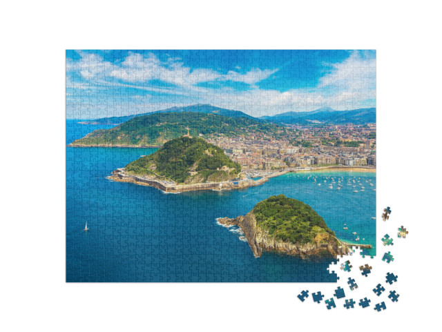 puzzle 1000 dílků „Panoramatický pohled na San Sebastian, Španělsko“