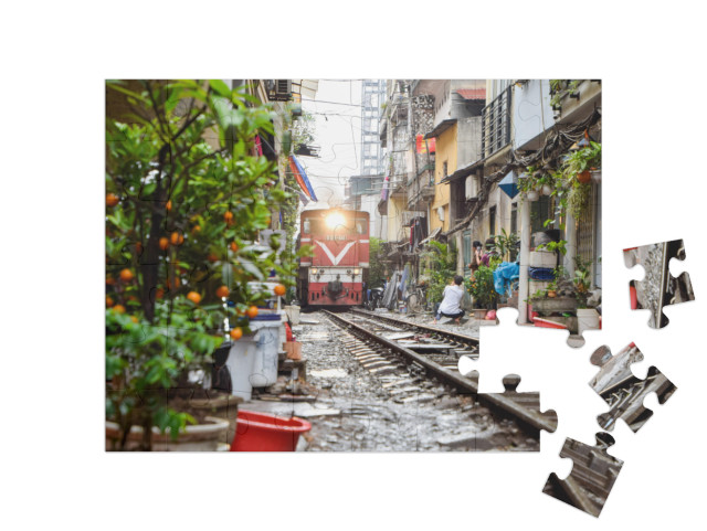 puzzle 48 dílků „Oblíbené místo a hlavní atrakce v Hanoji, Vietnam“