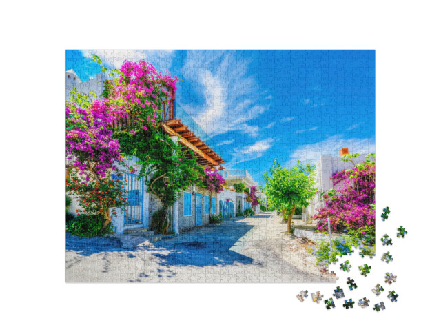puzzle 1000 dílků „Krásná ulice v Bodrumu, Turecko“