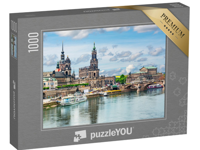 puzzle 1000 dílků „Krajina Drážďan s Labem, Sasko, Německo“