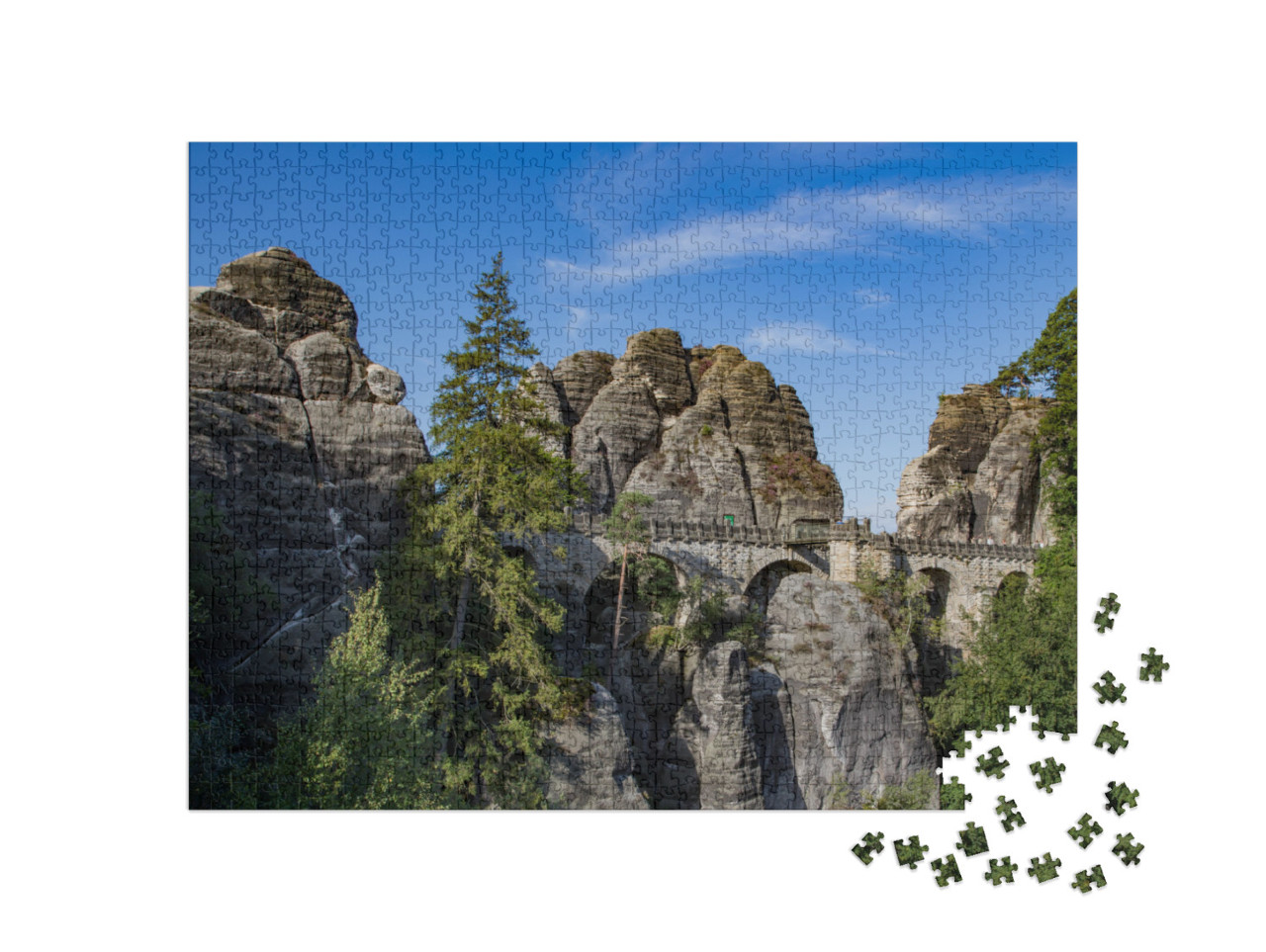 puzzle 1000 dílků „Labské pískovce v ranním světle“