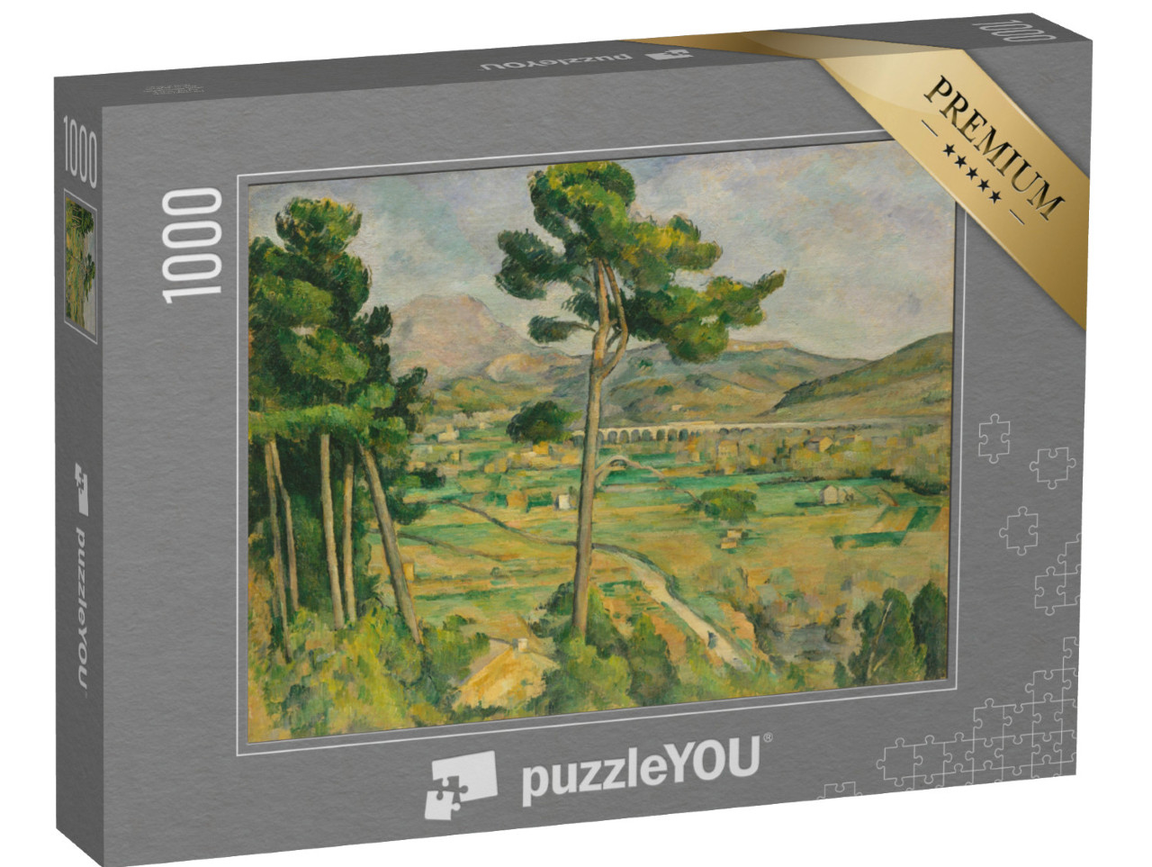 puzzle 1000 dílků „Paul Cézanne - Mont Sainte Victoire a viadukt v údolí Arc“