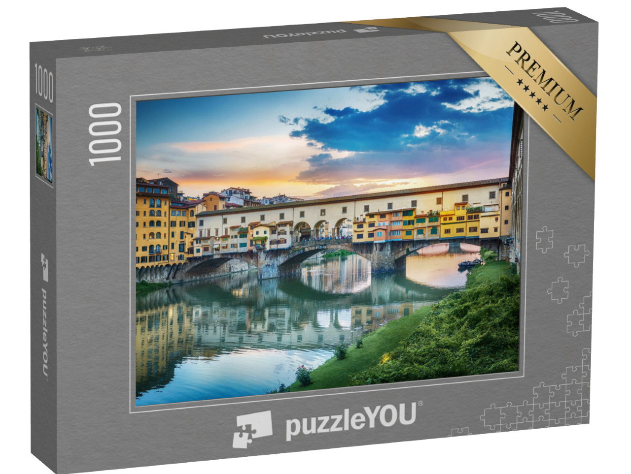 puzzle 1000 dílků „Ponte Vecchio na řece Arno ve Florencii, Itálie“