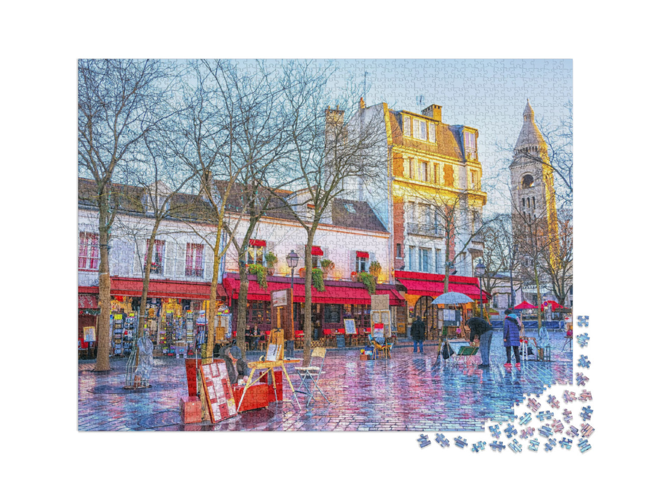 puzzle 2000 dílků „Place du Tertre, Montmartre, Paříž“