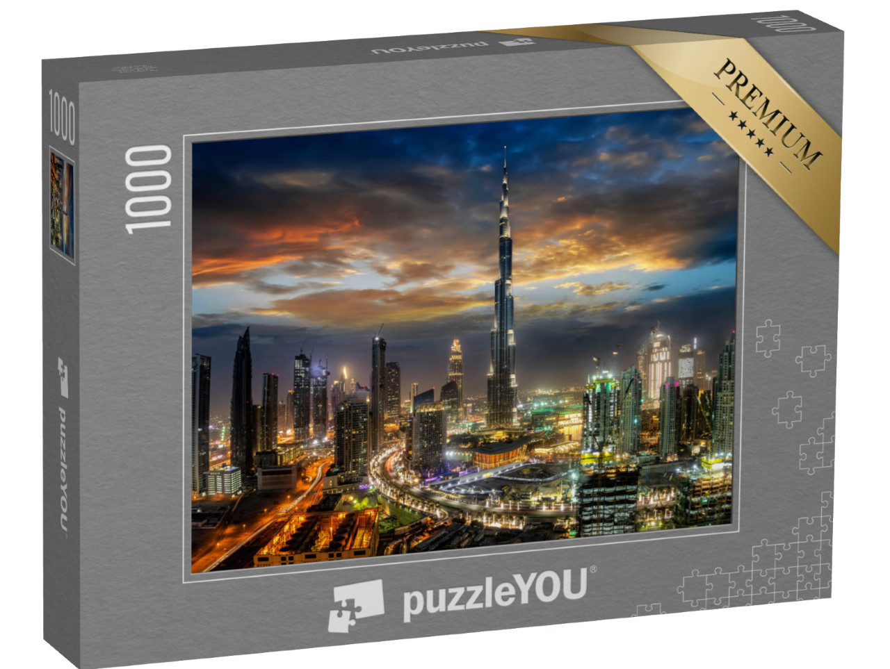 puzzle 1000 dílků „Dubajská obchodní zátoka v noci“