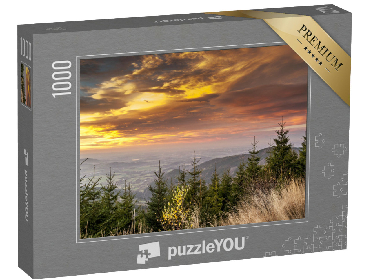 puzzle 1000 dílků „Západ slunce Lysá hora, Beskydy, Česká republika“