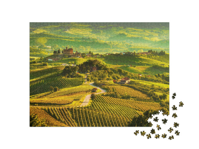 puzzle 1000 dílků „Vinice Langhe v Piemontu“