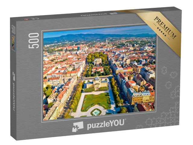 puzzle 500 dílků „Historické centrum Záhřebu, Chorvatsko“