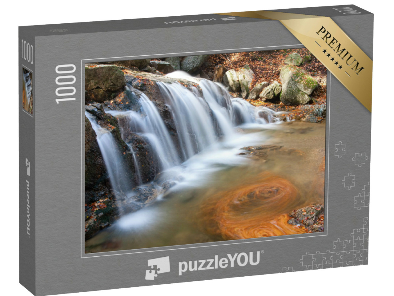 puzzle 1000 dílků „Vodopád na řece Jizeře, Jizerské hory, Česká republika“