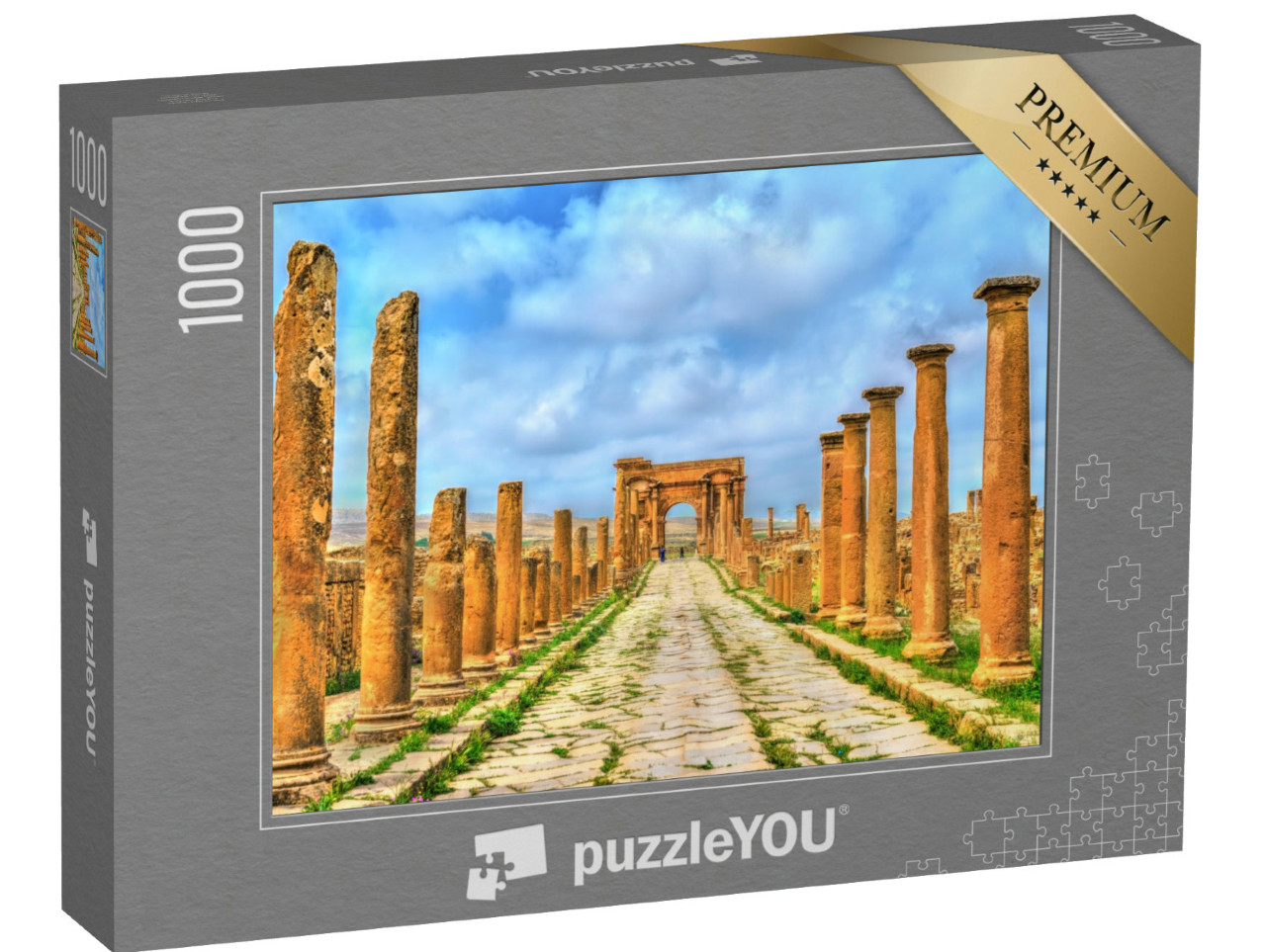 puzzle 1000 dílků „Zničené město Timgad, kulturní dědictví UNESCO v Alžírsku“