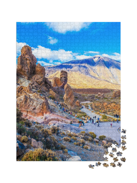 puzzle 1000 dílků XXL „Hora Teide a Garcia Stone, Tenerife, Španělsko“