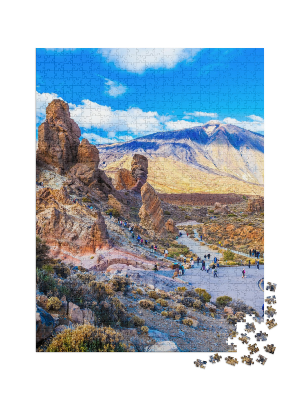 puzzle 1000 dílků XXL „Hora Teide a Garcia Stone, Tenerife, Španělsko“