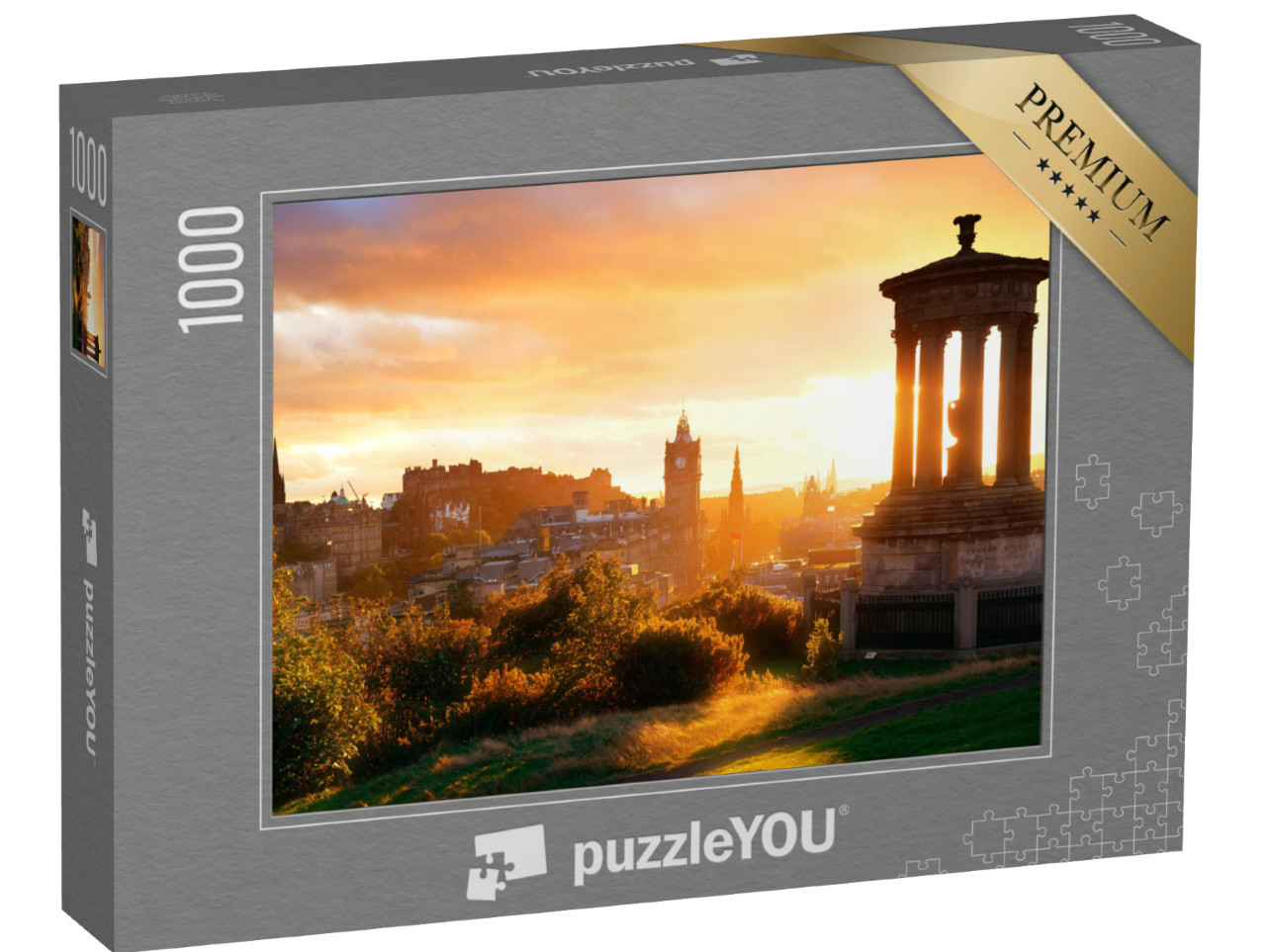 puzzle 1000 dílků „Obzor Edinburghu v ranním světle, Skotsko“