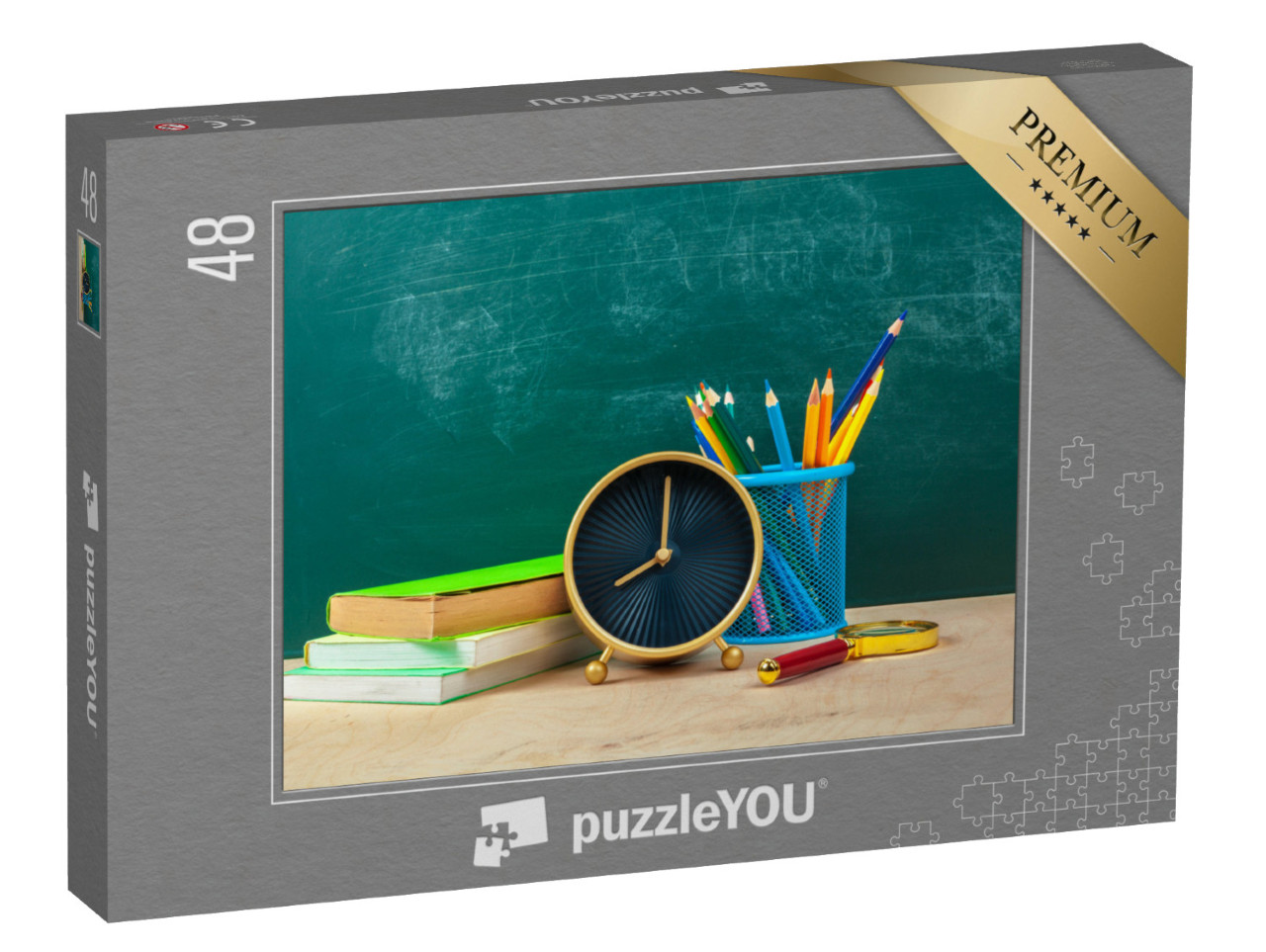 puzzle 48 dílků „Školní potřeby“