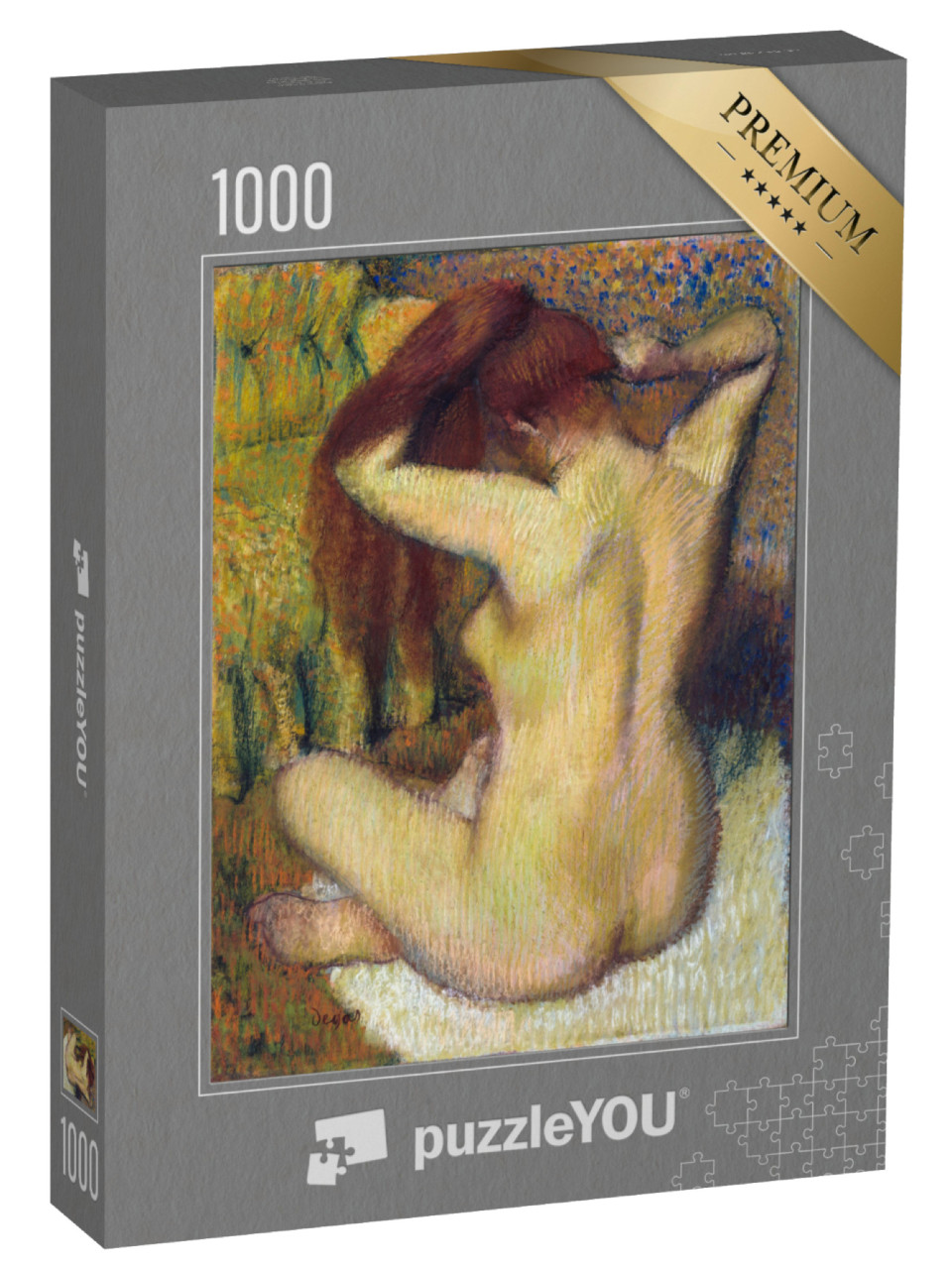 puzzle 1000 dílků „Edgar Degas - Žena česající si vlasy“