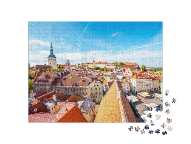 puzzle 1000 dílků „Malebné staré město Tallinnu, Estonsko“