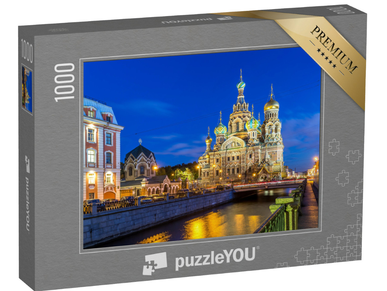 puzzle 1000 dílků „Kostel Spasitele na prolité krvi, Petrohrad, Rusko“