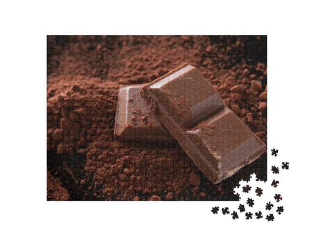 puzzle 1000 dílků „Čokoláda a kakaový prášek“
